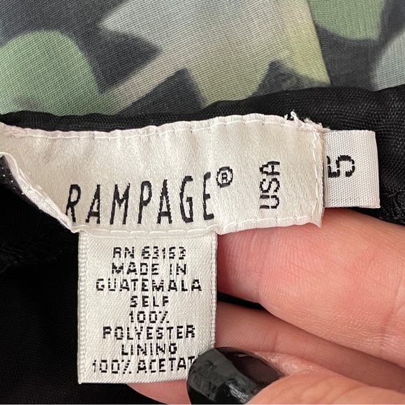 Vintage Rampage Maxi Dress Size 5 Ivy Leaf Print V-Neck Bohemian Sundress Grunge - Picture 9 of 10